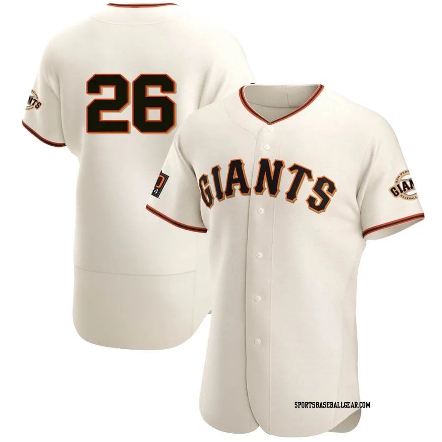 Jeffrey Leonard Men's San Francisco Giants Cream Authentic Home Jersey