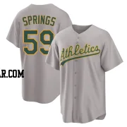 Jeffrey Springs Men's Oakland Athletics Gray Replica Away 2.0 Jersey