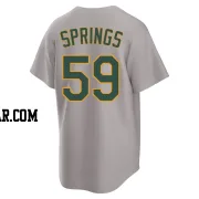 Jeffrey Springs Men's Oakland Athletics Gray Replica Away 2.0 Jersey