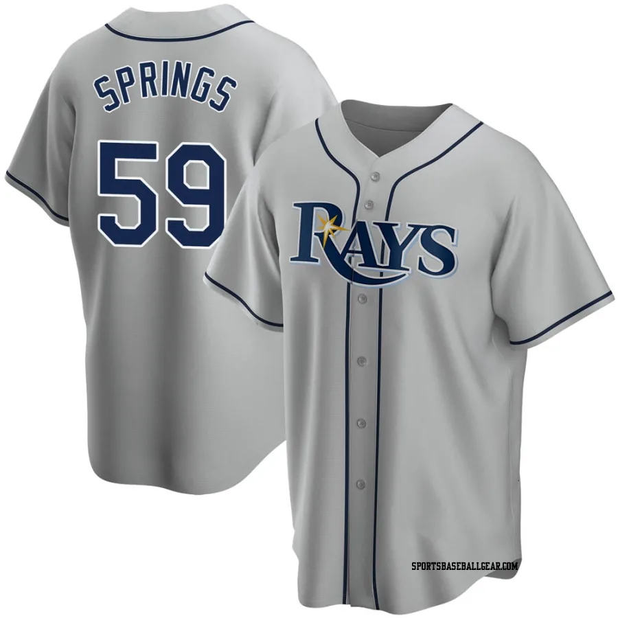 Jeffrey Springs Youth Tampa Bay Rays Gray Replica Road Jersey