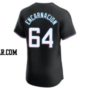 Jerar Encarnacion Men's Miami Marlins Black Elite Alternate Vapor Premier Jersey