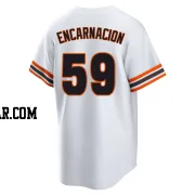 Jerar Encarnacion Men's San Francisco Giants White Limited Throwback Cooperstown Collection Jersey
