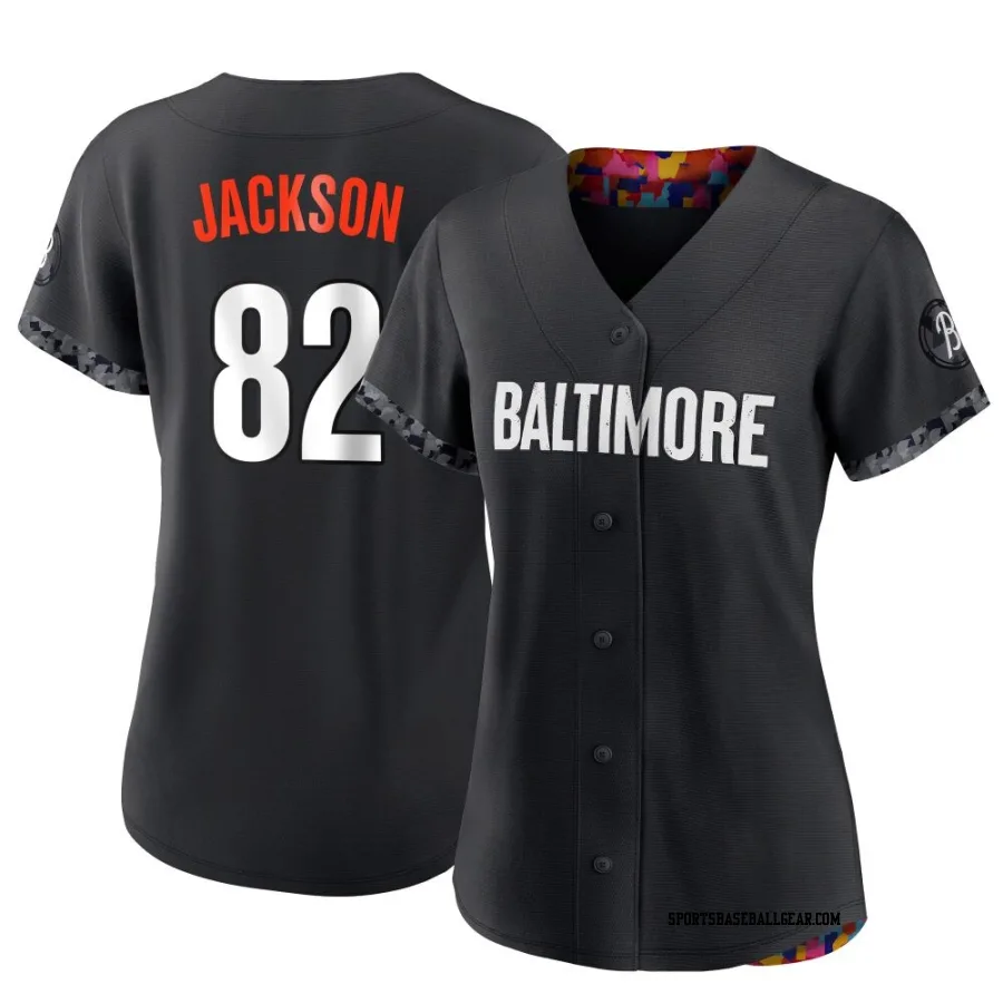 Jeremiah Jackson Women's Baltimore Orioles Black Replica 2023 City Connect Jersey
