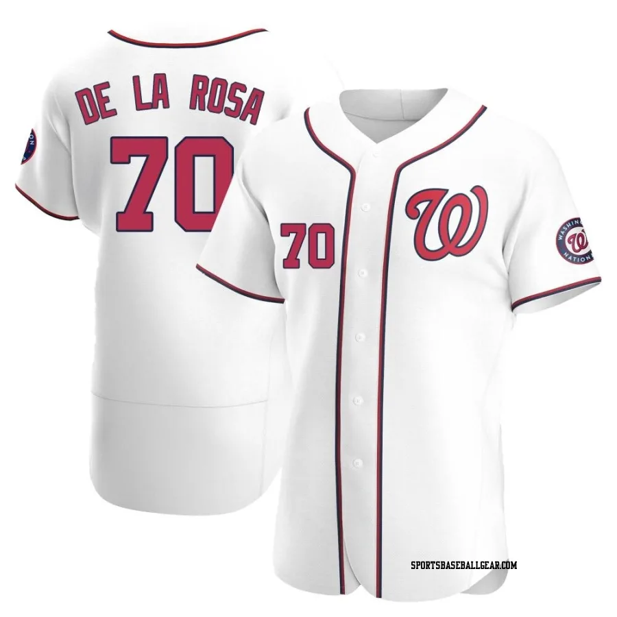 Jeremy De La Rosa Men's Washington Nationals White Authentic Home Jersey