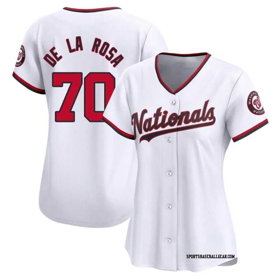 Jeremy De La Rosa Women's Washington Nationals White Limited Home Jersey