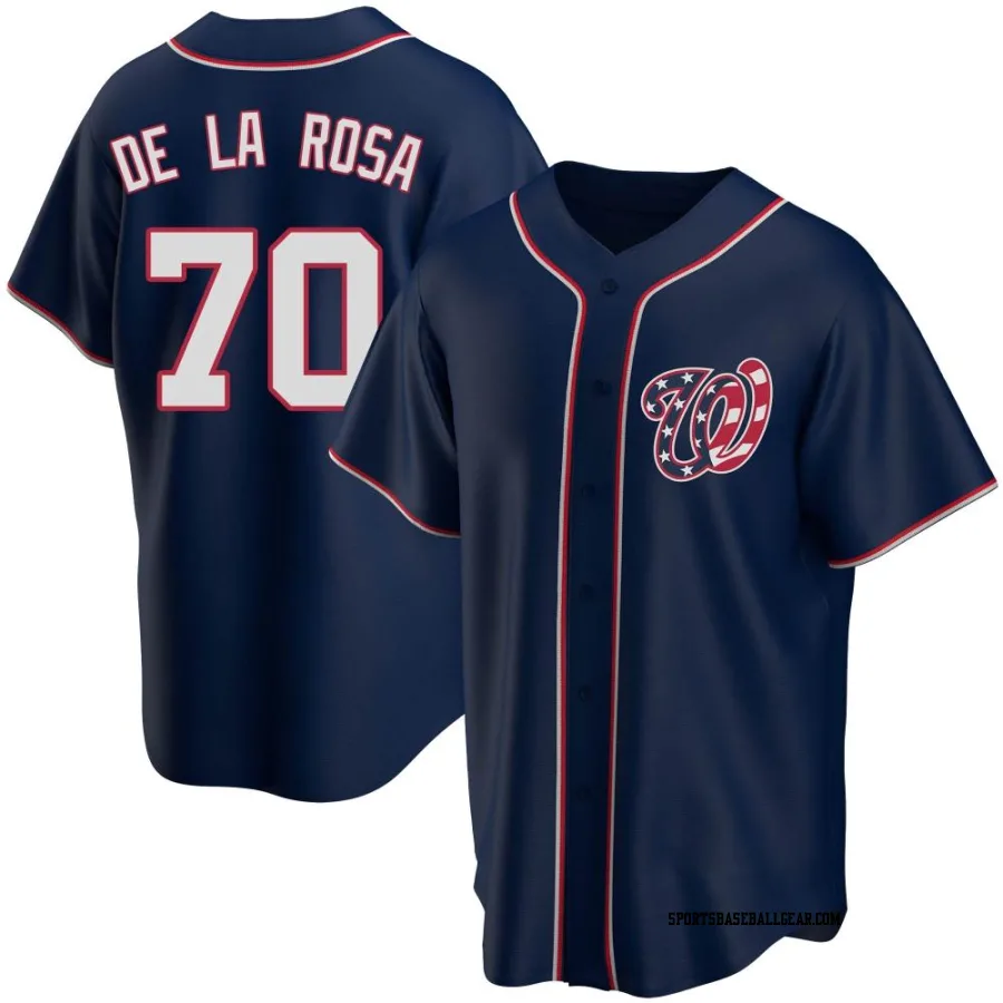 Jeremy De La Rosa Youth Washington Nationals Navy Replica Alternate Team Jersey