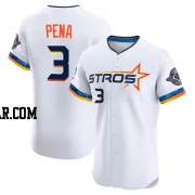 Jeremy Pena Men's Houston Astros White Elite 2025 City Connect Jersey