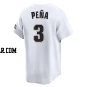 Jeremy Pena Men's Houston Astros White Limited Throwback Cooperstown Collection Jersey