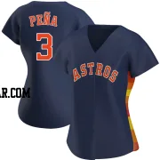 Jeremy Pena Women's Houston Astros Navy Authentic Alternate Jersey