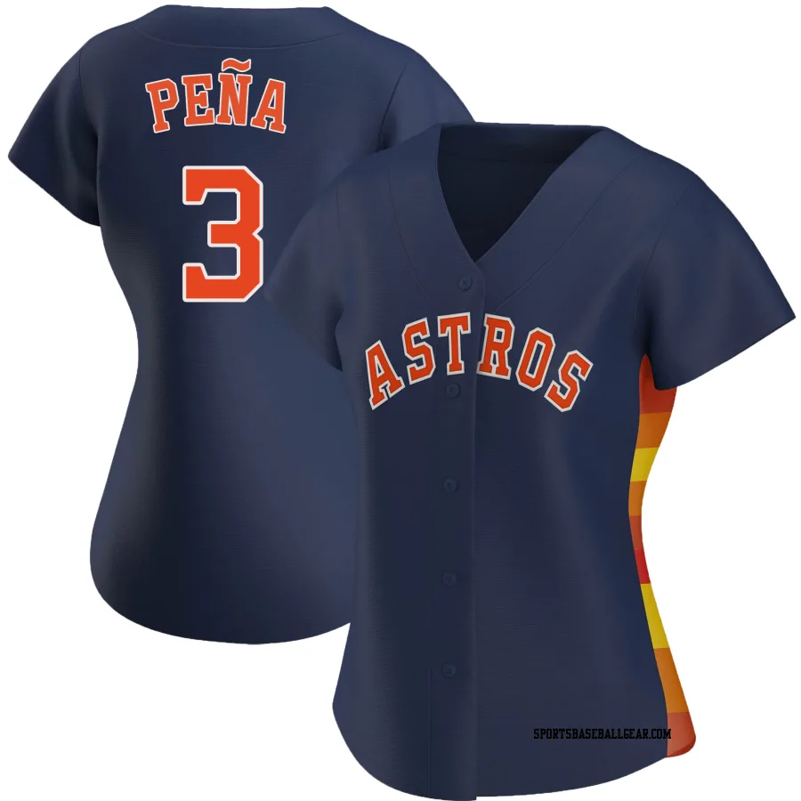 Jeremy Pena Women's Houston Astros Navy Authentic Alternate Jersey