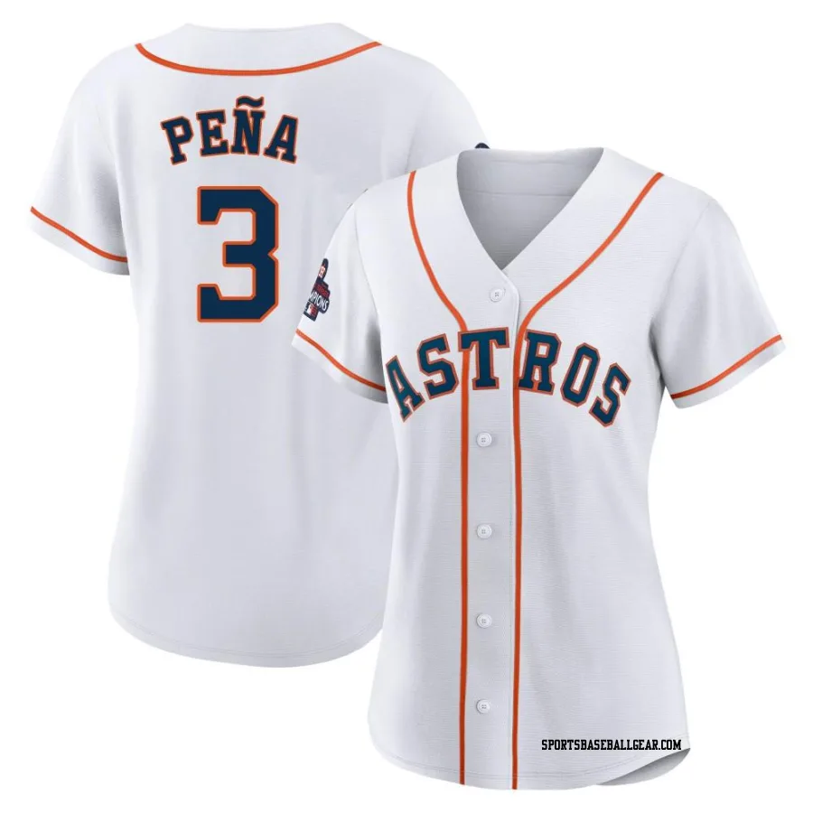 Jeremy Pena Women's Houston Astros White Replica 2022 World Series Champions Home Jersey
