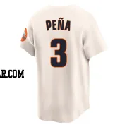 Jeremy Pena Youth Houston Astros Cream Limited Throwback Cooperstown Collection Jersey