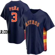 Jeremy Pena Youth Houston Astros Navy Replica Alternate Jersey