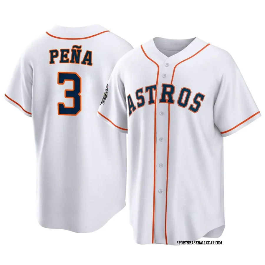 Jeremy Pena Youth Houston Astros White Replica 2022 World Series Home Jersey