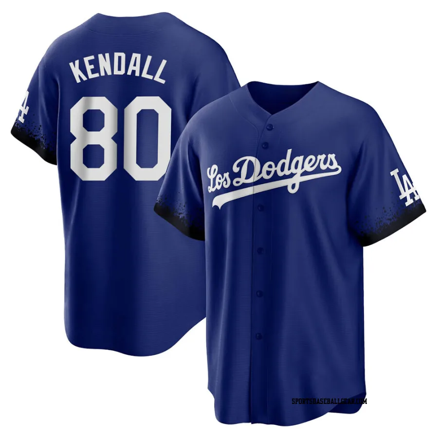 Jeren Kendall Youth Los Angeles Dodgers Royal Replica 2021 City Connect Jersey
