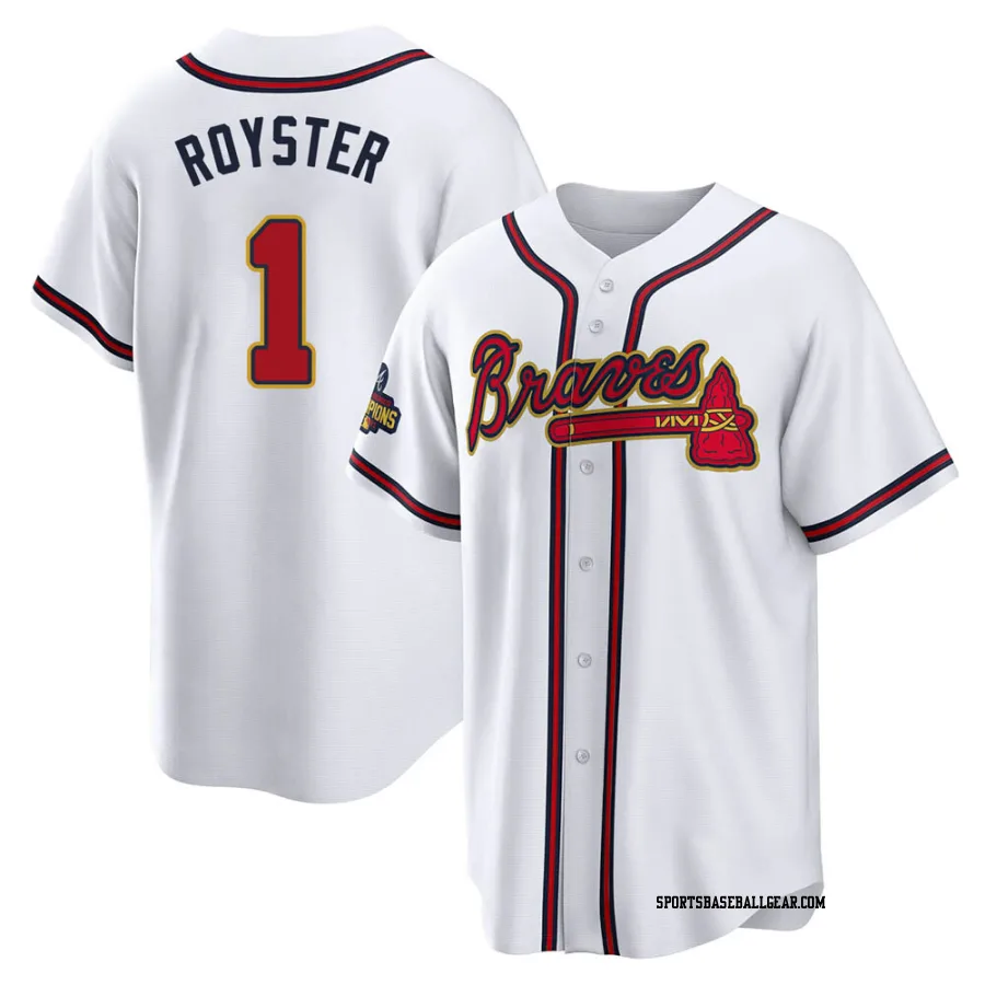 Jerry Royster Men's Atlanta Braves Gold Replica White 2022 Program Jersey