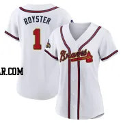 Jerry Royster Women's Atlanta Braves Gold Replica White 2022 Program Jersey