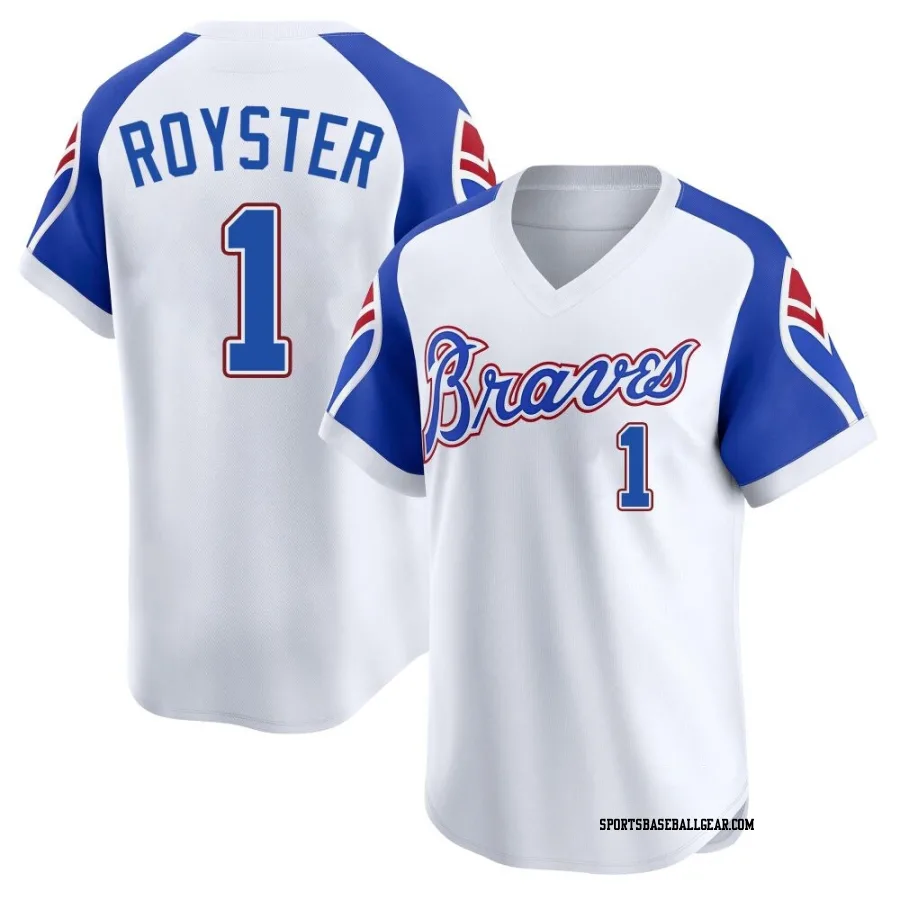 Jerry Royster Youth Atlanta Braves White Limited Throwback Cooperstown Collection Jersey