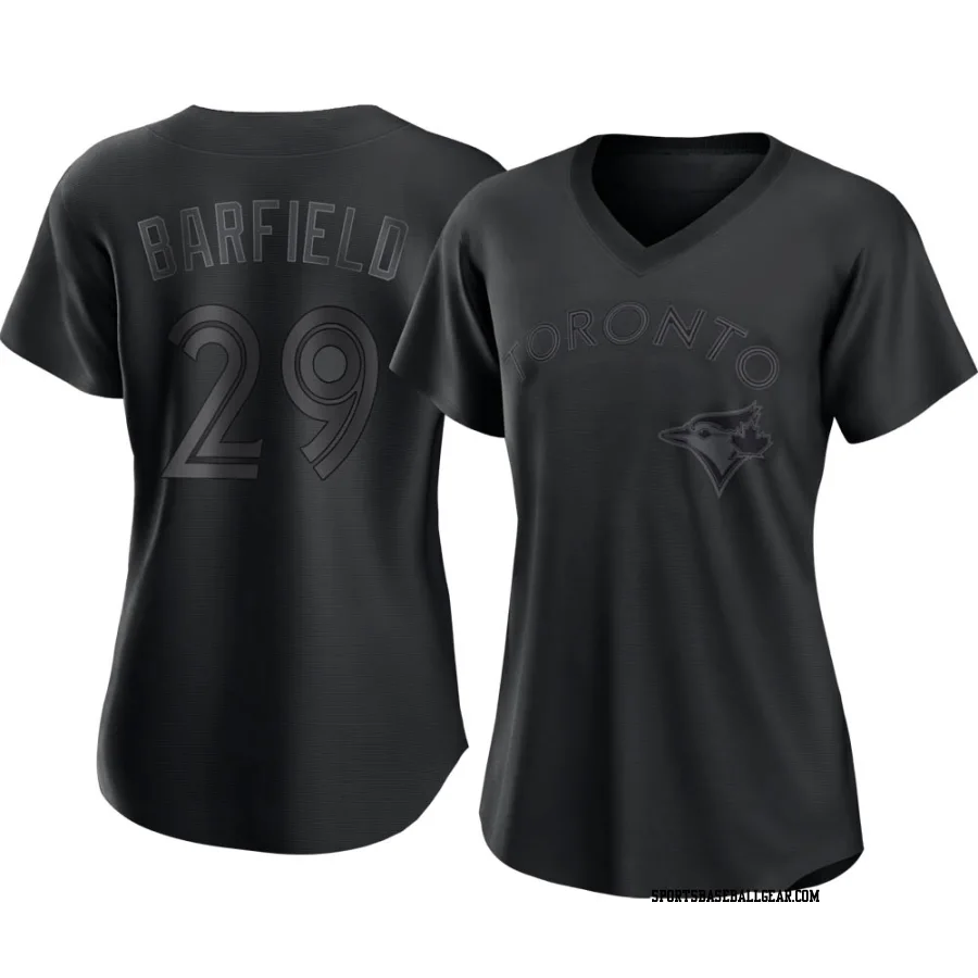 Jesse Barfield Women's Toronto Blue Jays Black Replica Pitch Fashion Jersey