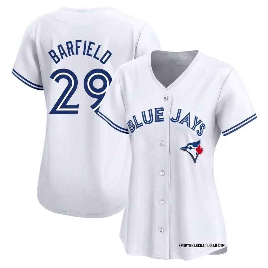 Jesse Barfield Women's Toronto Blue Jays White Limited Home Jersey