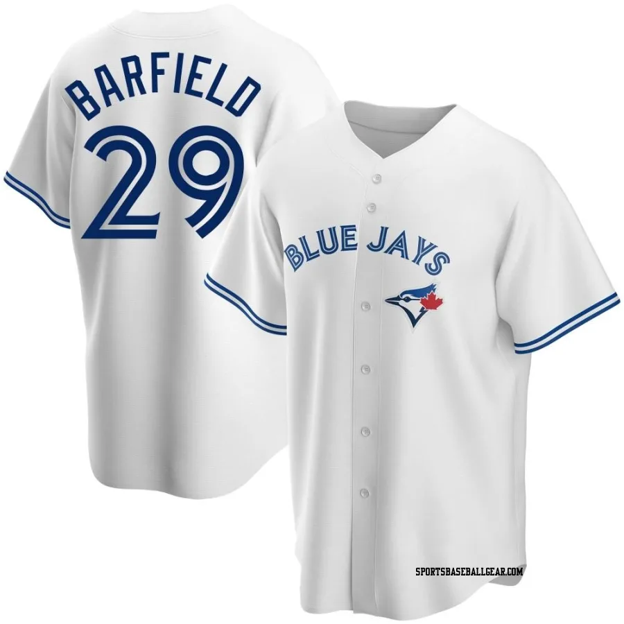 Jesse Barfield Youth Toronto Blue Jays White Replica Home Jersey