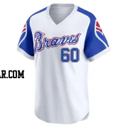 Jesse Chavez Men's Atlanta Braves White Limited Throwback Cooperstown Collection Jersey