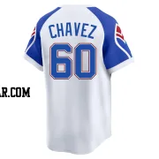 Jesse Chavez Men's Atlanta Braves White Limited Throwback Cooperstown Collection Jersey