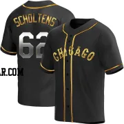 Jesse Scholtens Men's Chicago White Sox Black Golden Replica Alternate Jersey