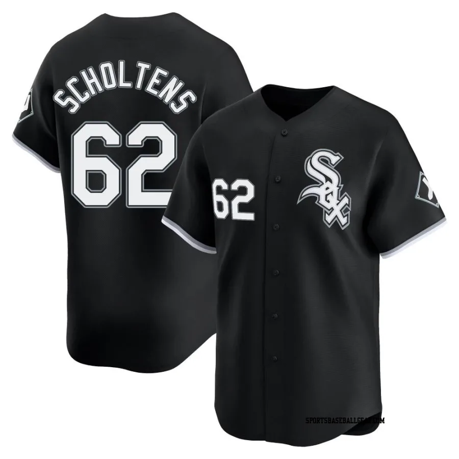 Jesse Scholtens Men's Chicago White Sox Black Limited Alternate Jersey