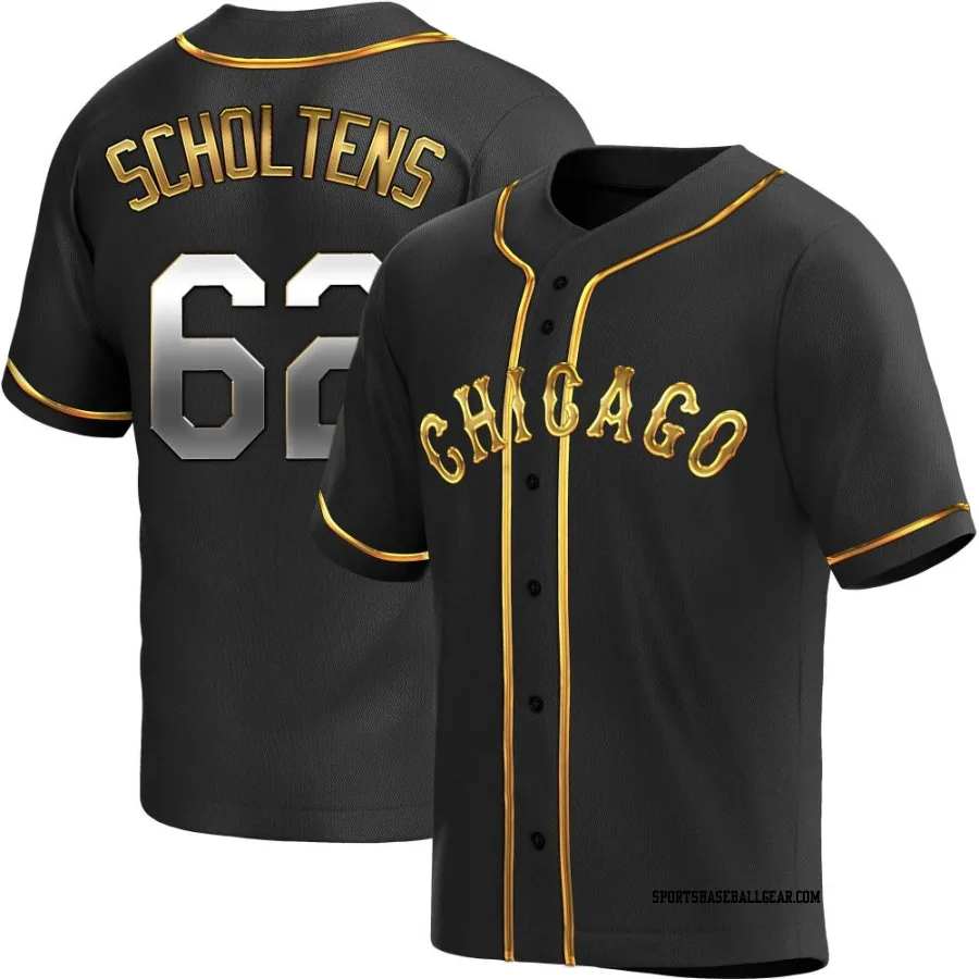 Jesse Scholtens Youth Chicago White Sox Black Golden Replica Alternate Jersey