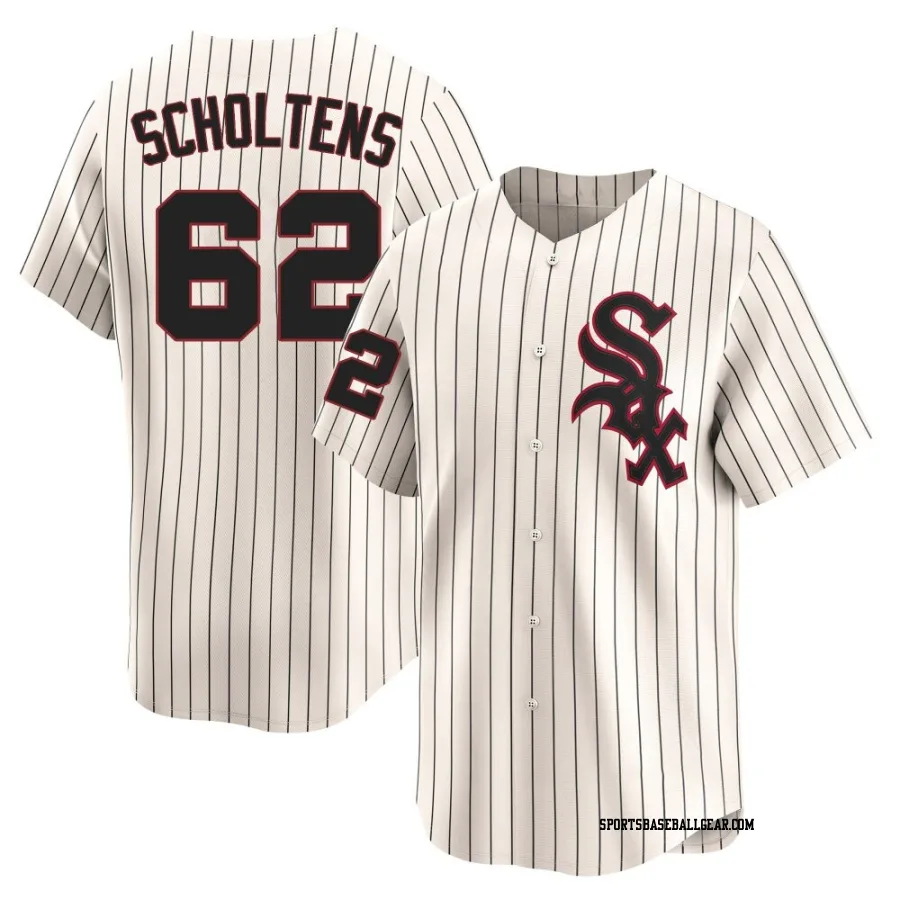 Jesse Scholtens Youth Chicago White Sox Cream Limited Throwback Cooperstown Jersey
