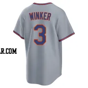 Jesse Winker Men's New York Mets Gray Replica Away 2.0 Jersey