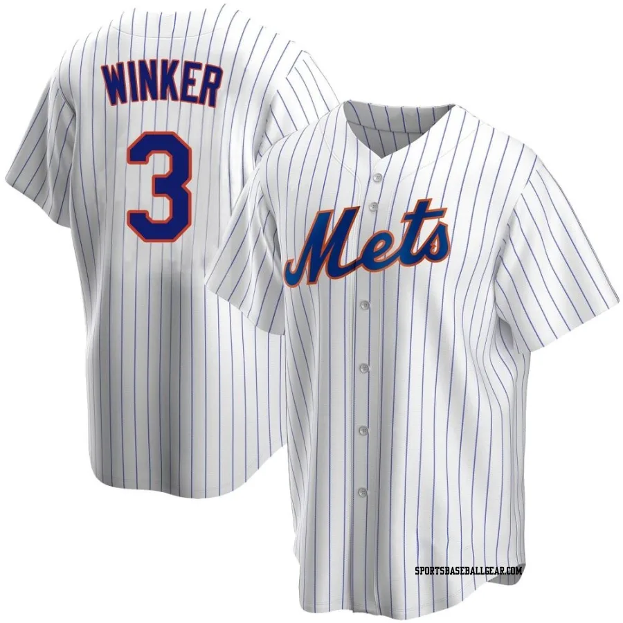 Jesse Winker Men's New York Mets White Replica Home Jersey