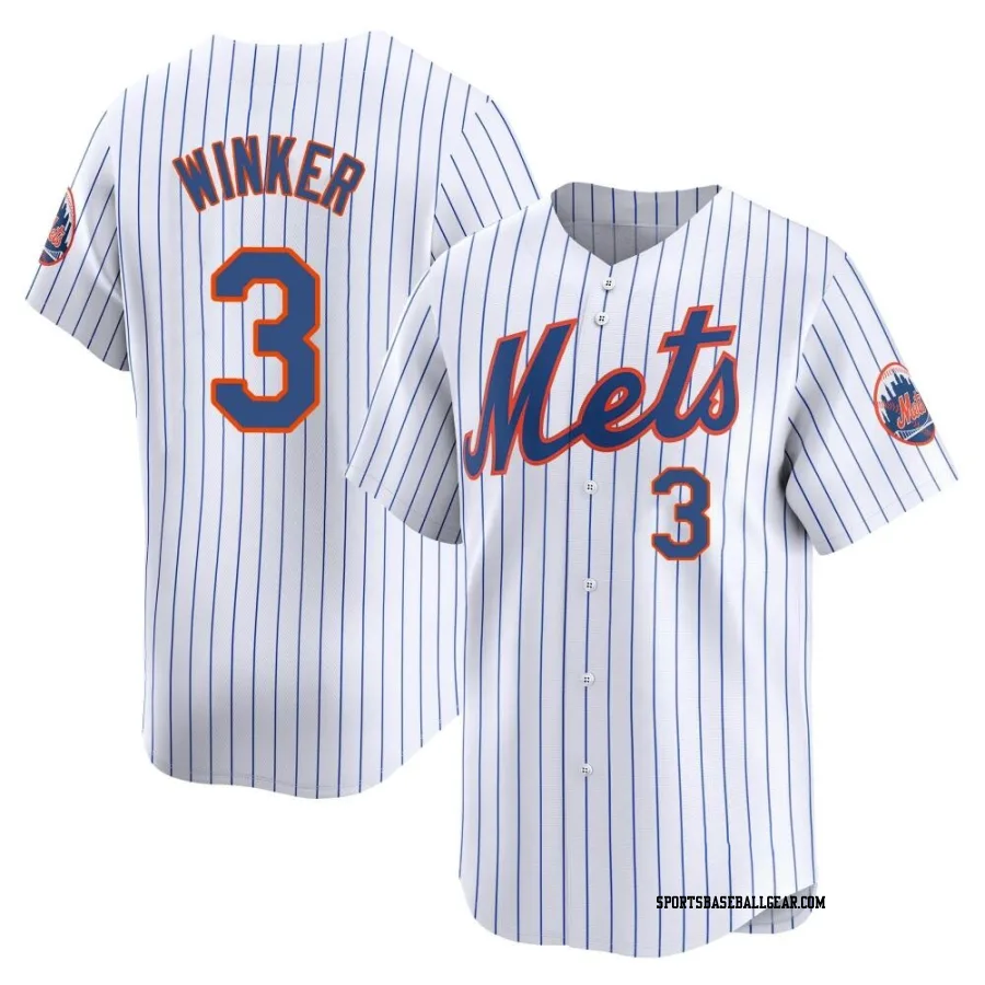 Jesse Winker Youth New York Mets White Limited Home Jersey