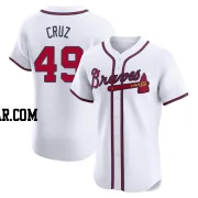 Jesus Cruz Men's Atlanta Braves White Elite Home Jersey
