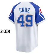 Jesus Cruz Youth Atlanta Braves White Limited Throwback Cooperstown Collection Jersey
