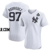 Jesus Rodriguez Men's New York Yankees White Elite Home 2024 World Series Jersey