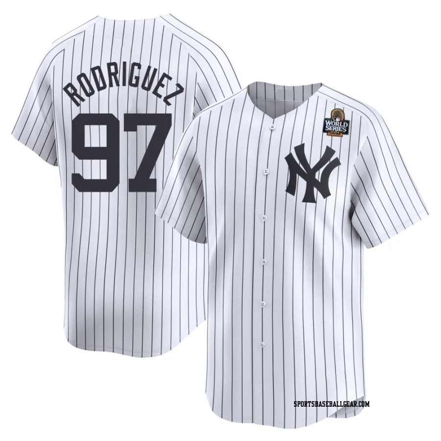 Jesus Rodriguez Men's New York Yankees White Limited Yankee Home 2024 World Series Jersey
