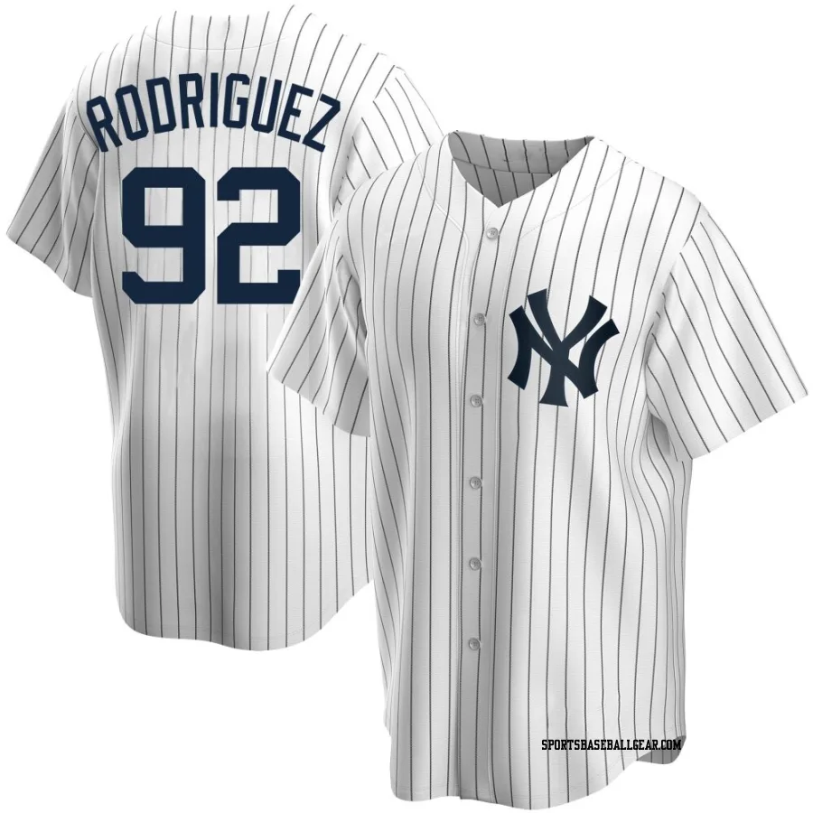 Jesus Rodriguez Men's New York Yankees White Replica Home Jersey