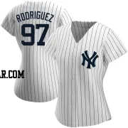 Jesus Rodriguez Women's New York Yankees White Replica Home Name Jersey