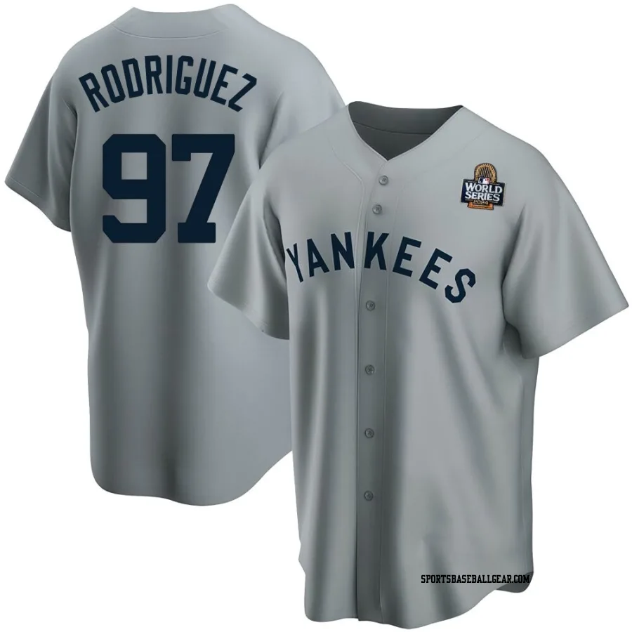 Jesus Rodriguez Youth New York Yankees Gray Replica Road Cooperstown Collection 2024 World Series Jersey