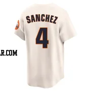 Jesus Sanchez Men's Houston Astros Cream Limited Throwback Cooperstown Collection Jersey