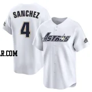 Jesus Sanchez Men's Houston Astros White Limited Throwback Cooperstown Collection Jersey