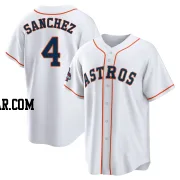 Jesus Sanchez Men's Houston Astros White Replica 2022 World Series Champions Home Jersey