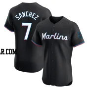Jesus Sanchez Men's Miami Marlins Black Elite Alternate Vapor Premier Jersey