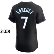 Jesus Sanchez Men's Miami Marlins Black Elite Alternate Vapor Premier Jersey