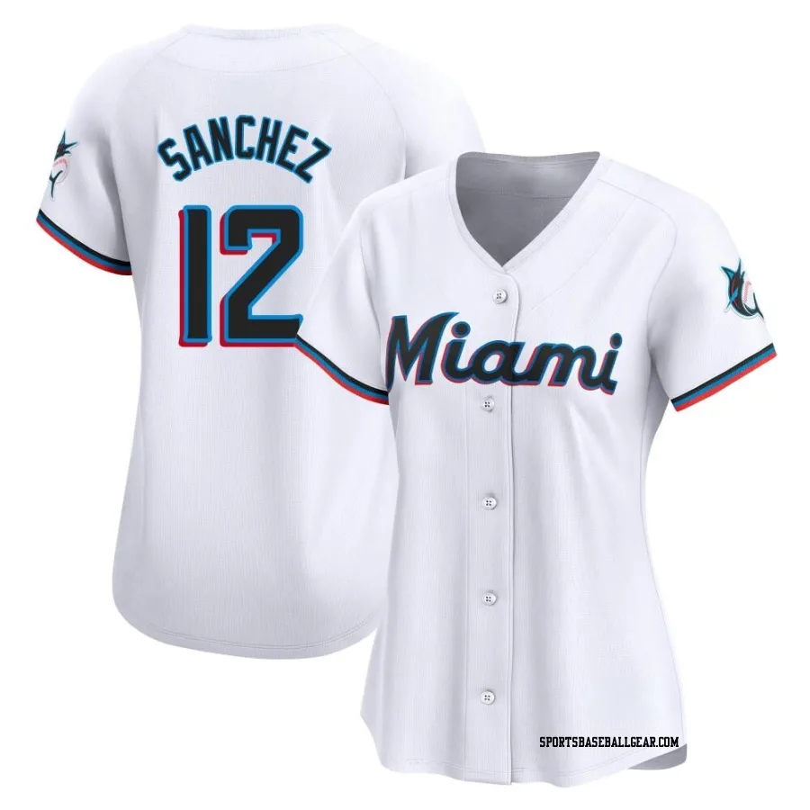 Jesus Sanchez Women's Miami Marlins White Limited Home Jersey