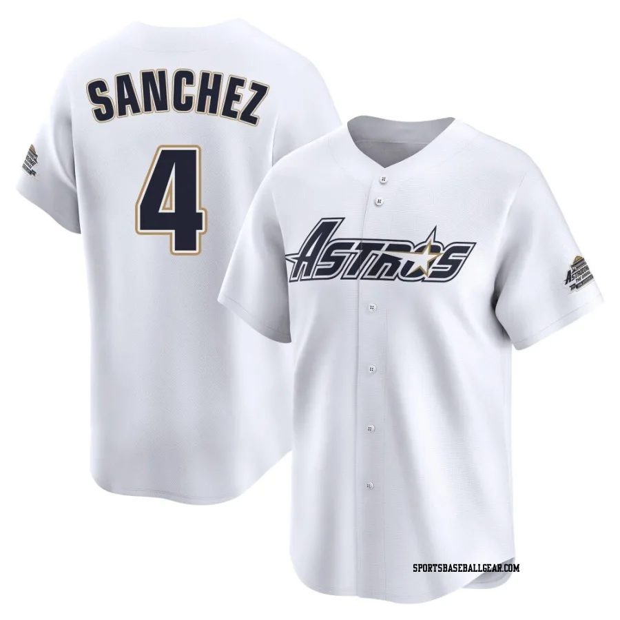 Jesus Sanchez Youth Houston Astros White Limited Throwback Cooperstown Collection Jersey