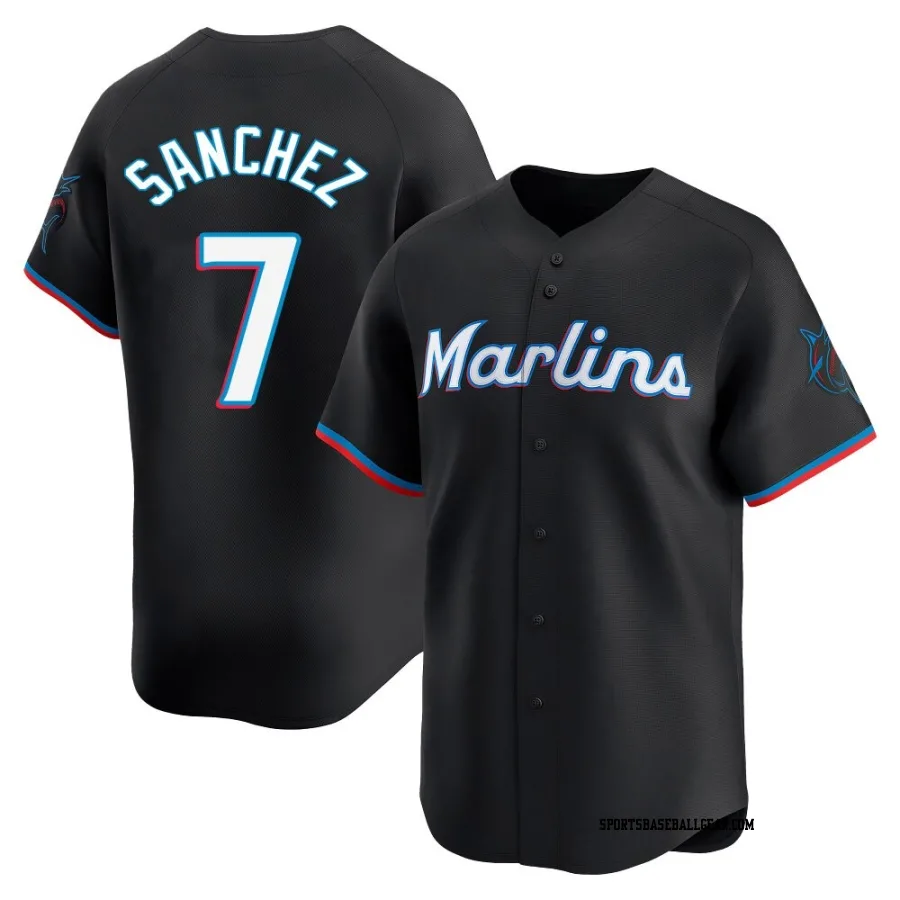 Jesus Sanchez Youth Miami Marlins Black Limited Alternate Jersey