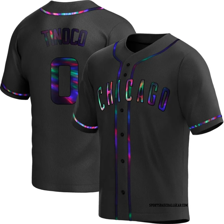 Jesus Tinoco Men's Chicago Cubs Black Holographic Replica Alternate Jersey